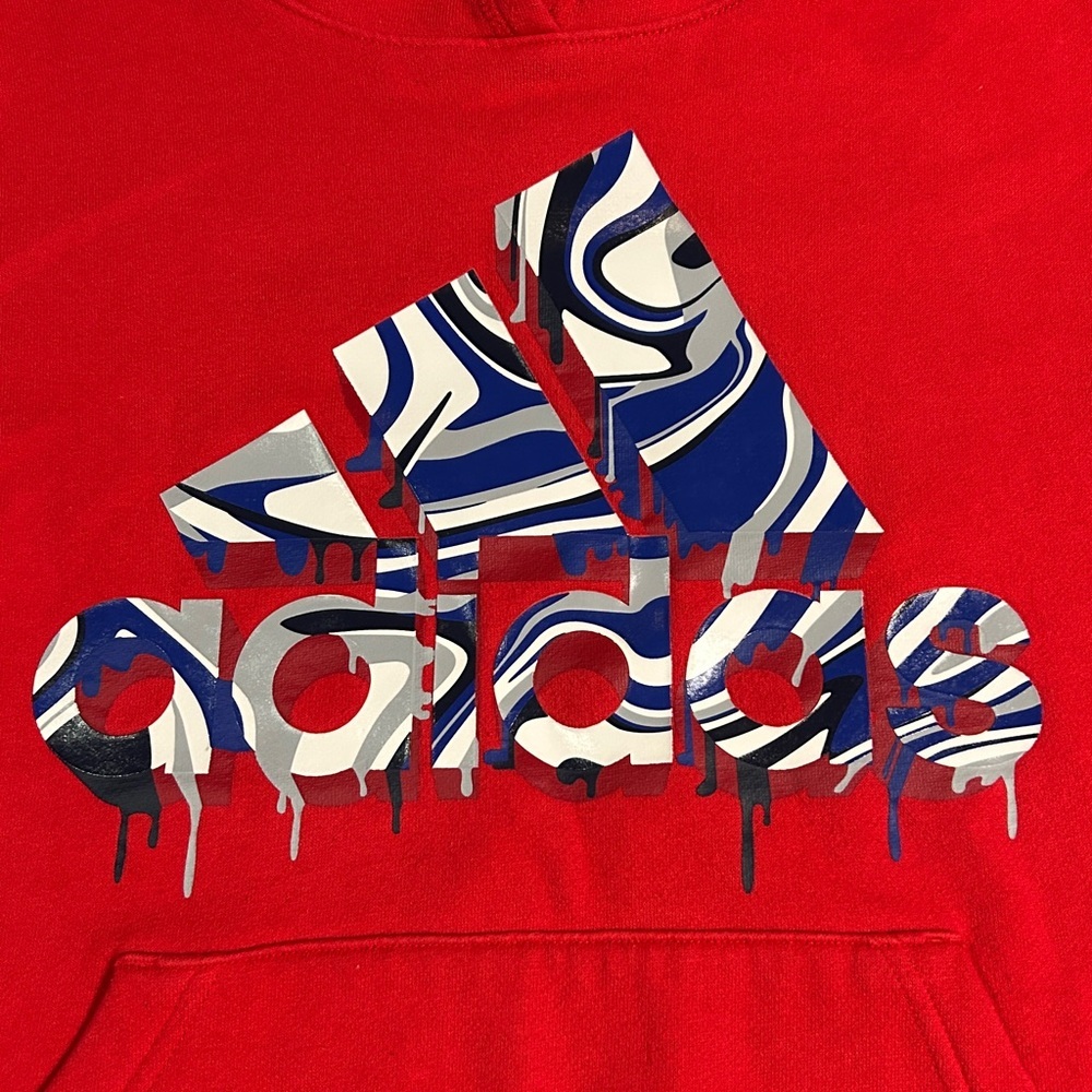 Adidas Red Hoodie with Graphic Logo - Picture 2 of 6
